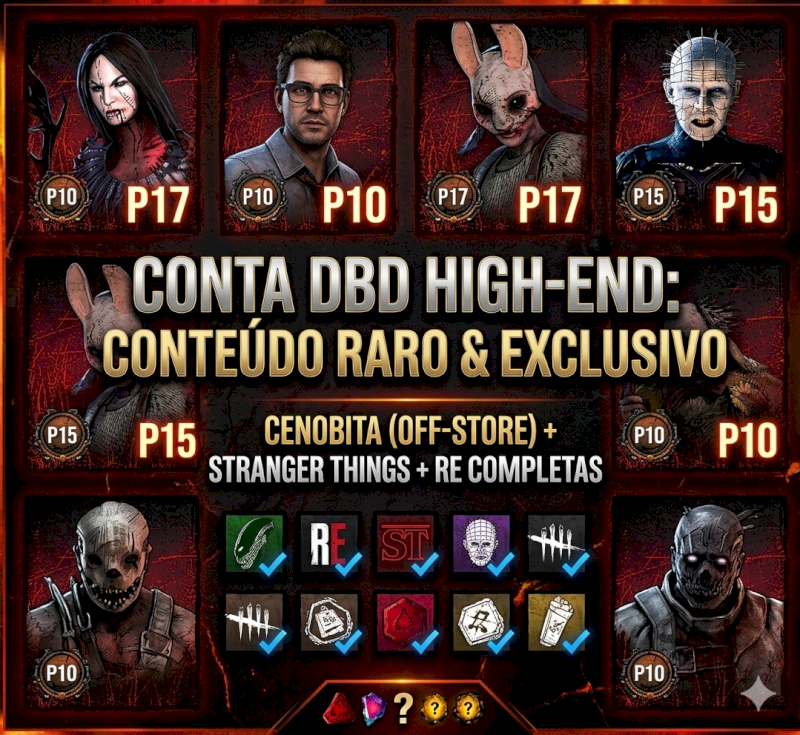 Desapego Games - Dead by Daylight > 🏆 CONTA DBD RARA: CENOBITA (OFF ...
