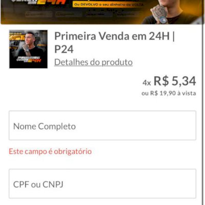 Curso de como fazer do 0 a 1 milhão de reais do Caio Martins, PRIMEIRA VENDA 24H