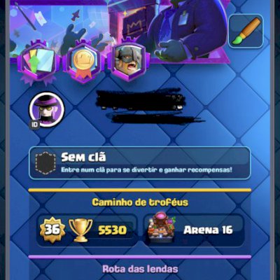Clash Royale conta nv 36 de 6 anos atrás