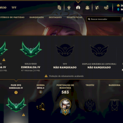 conta de lol esmeralda lV