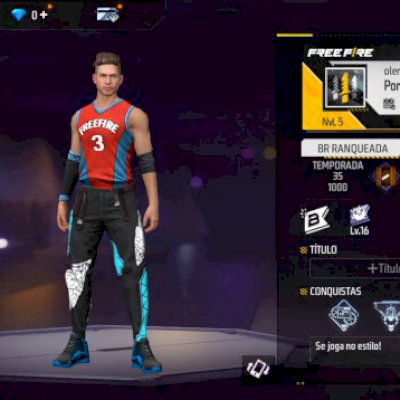 Conta boot de free fire com angelical azul