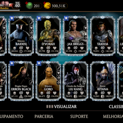 CONTA MORTAL KOMBAT MOBILE (9 ANOS) COM MAIS DE R$6.000,00 INVESTIDOS