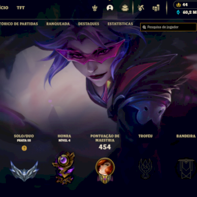 Conta Prata 3, 215 SKINS e todos os campeões