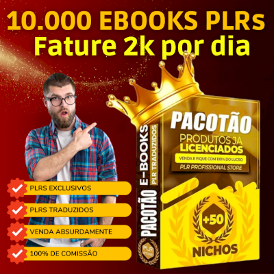 PACK PLR 10.000 EBOOKS MILIONÁRIOS