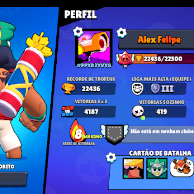 Conta Brawl Stars 23k Troféus 