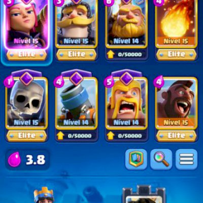 Super conta do Clash Royale, todas as cartas nivel 14 e 18 cartas no Elite. 