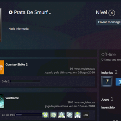 Conta Smurf de CS com prime.