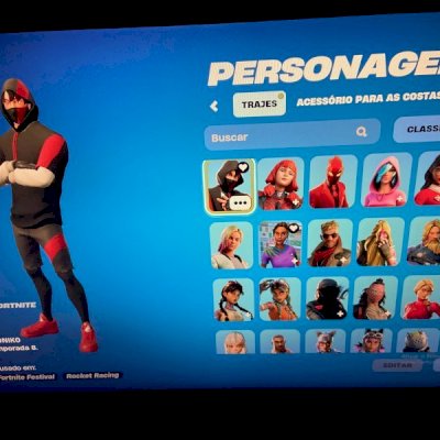 Conta com Ikonik, batedora galaxy, glow e muitas skins e emotes 