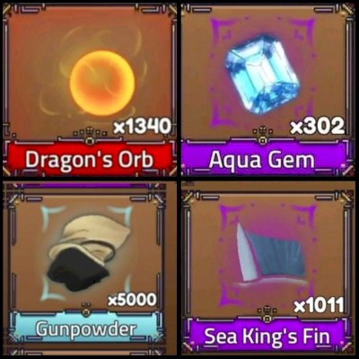 MATERIAIS KING LEGACY 