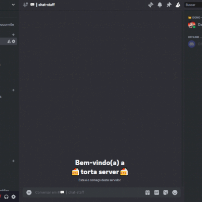 SERVIDOR DO DISCORD COM CARGOS, CANAIS, E CATEGORIAS FEITAS