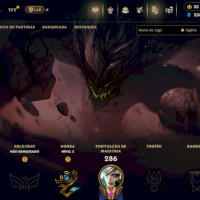 Conta LOL unranked / MMR alto / Conforme fotos a seguir