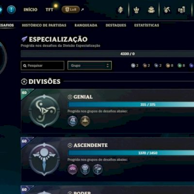 Conta de Lol Diamante 3 583 skins 