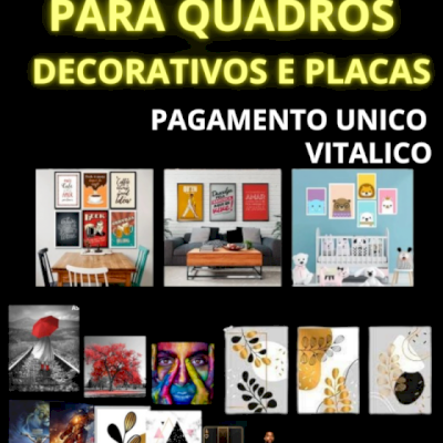 30.000 Artes Para Quadros Decorativos E Placas 