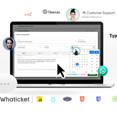 Whaticket - Multi Atendimento SAAS - OPENIA -N8N- TYPEBOT
