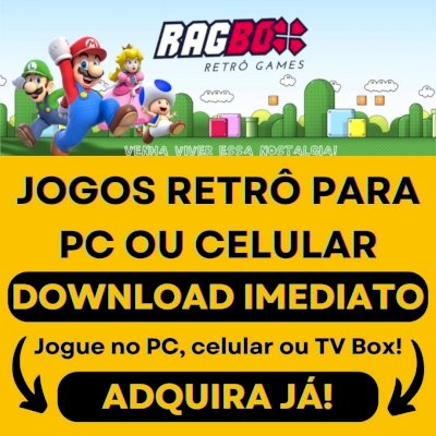 Ragbox Retrô Games para Android, PC e TV Box-Acesso Vitalício e Envio Automático