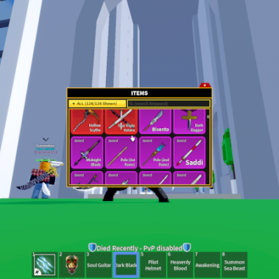 Conta de roblox rara upada em vários jogos: Blox fruits, king legacy. Pra sair 