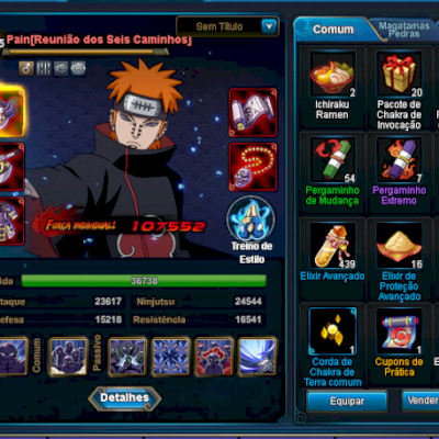 Conta Naruto Online 350k De Fc S734 (Com Pain Reunião dos Seis Caminhos)