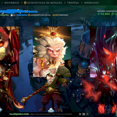 Conta dota 2 - Lenda I - 2989 MMR - c/ 3 Arcana - Behavior: 12k +itens