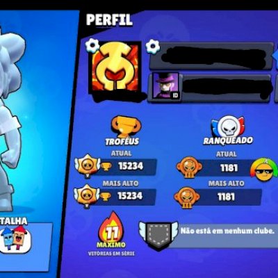 conta brawl stars antiga 2018 (main shelly e bibi)