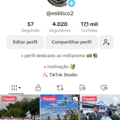 Conta sobre vídeos de militar ! 
