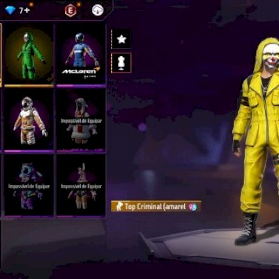 Conta de Free Fire Antigona, tem de tudo