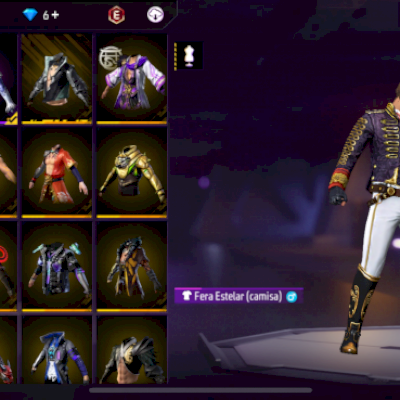 Conta super rara nível 76 com várias skins bacanas.