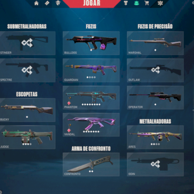 Conta valorant com bastante skins (PREÇO NEGOCIÁVEL)