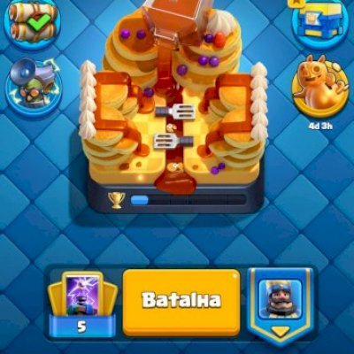 8500 troféus, 8 anos de jogo 1600 gemas, lvl 53, 30 cartas lvl 14, 5 lvl 15 
