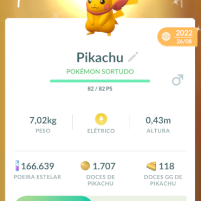Continha rara de 2018 recheada de coisa boa, muitos shiny e lendarios e 100%