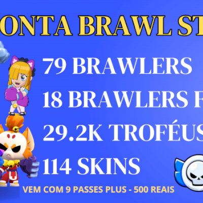 #14 CONTA COM 9 PASSES PLUS! MORTIS ROBO 79 BRAWLERS 11 LENDARIOS E 29K TROFEUS