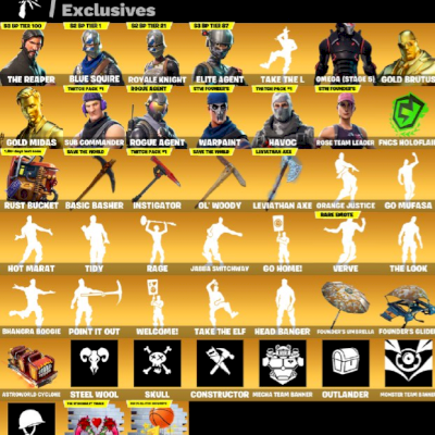 conta season 3 full/ season 2 incompleta/ salve o mundo fundador e +280 skins