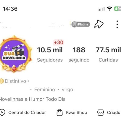 CONTA KWAI 10K DE SEGUIDORES REAIS MUITO ENGAJADA