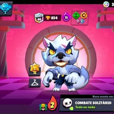 Conta de braw star 12000 leon lobo branco puro 2