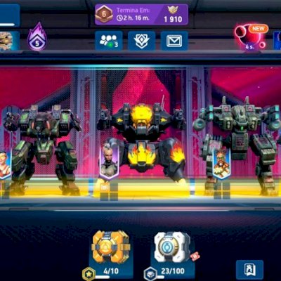 Mech Arena conta de 3k hangar e 10k de inventário