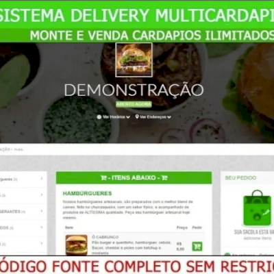 Script Delivery Php 7.x Multicardapios Integração Whatsapp