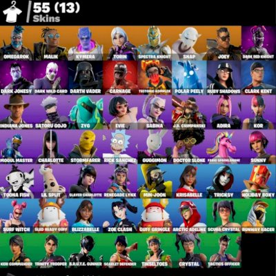 CONTA FORTNITE Renegade lynx +54 SKINS ANTIGAS