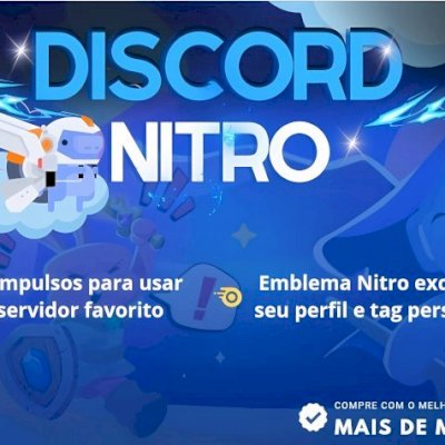 Discord Nitro 1 mês, na sua conta