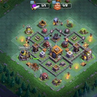 Conta Veterana nv128 CV12, Centro da Vila nv12- Clash Of Clans, COC