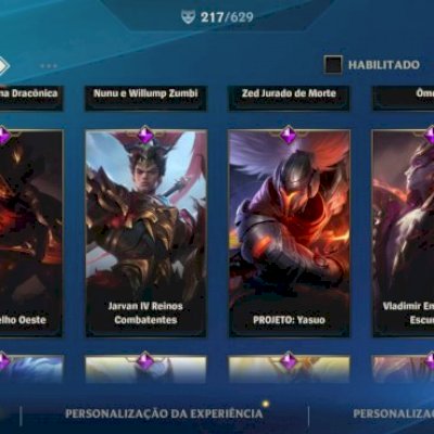 CONTA WILD RIFT 217 SKINS 