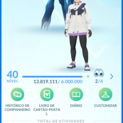 Conta level 40+ com mais de 70 shiny