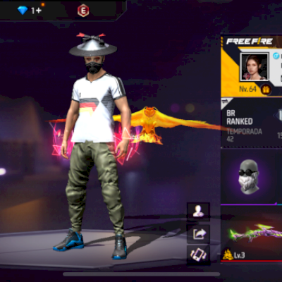 Conta Free Fire, antiga(desde 2018), itens raros, vários passes de elite e skins