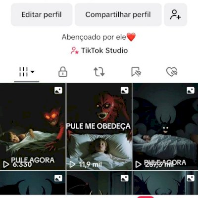 Conta Tik Tok com 36.9k de seguidores