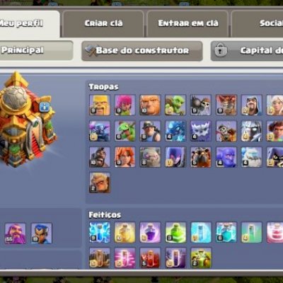 Conta Cv16 Rushada Clash of Clans 
