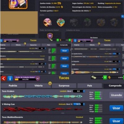 Contas 8 ball pool (ENTREGA AUTOMÁTICA)