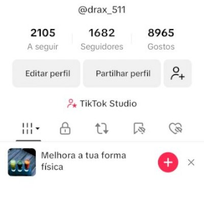 Vendo conta de tiktok com 1600 seguidores 