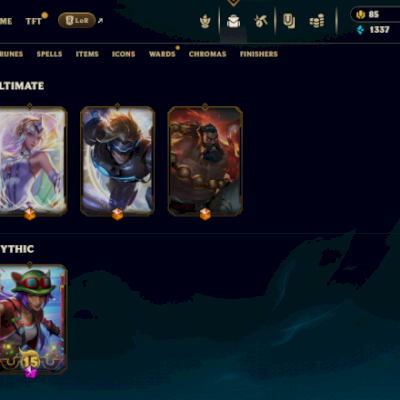 Conta antiga season 1 com skins muito raras e elo alto