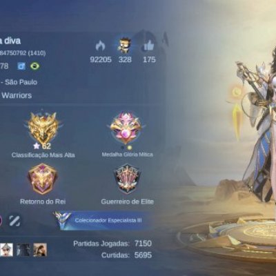 Conta Mobile Legends - Glória Mítica (62 estrelas)