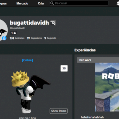 conta com robux e itrens limitados a venda 