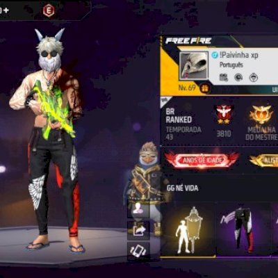 Conta free fire rara e gemada 