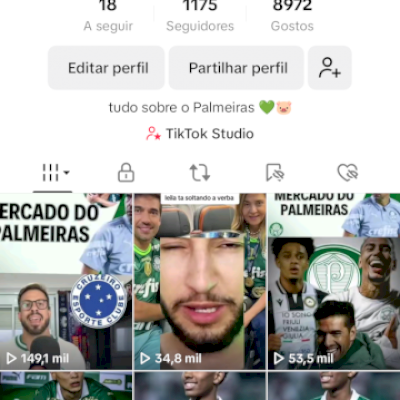 Conta com 1k de seguidores nicho fotbol 